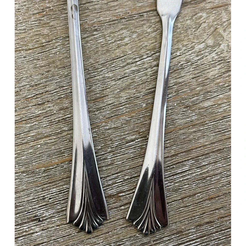 2 Lot of Rogers Stainless China Silverware 1 Table Spoon, 1 Butter Knife